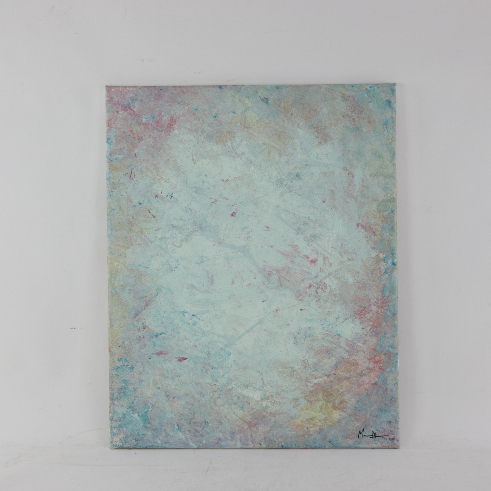 Morning Mist Contemporary Pastel Abstract Mixed-Media Painting - 9