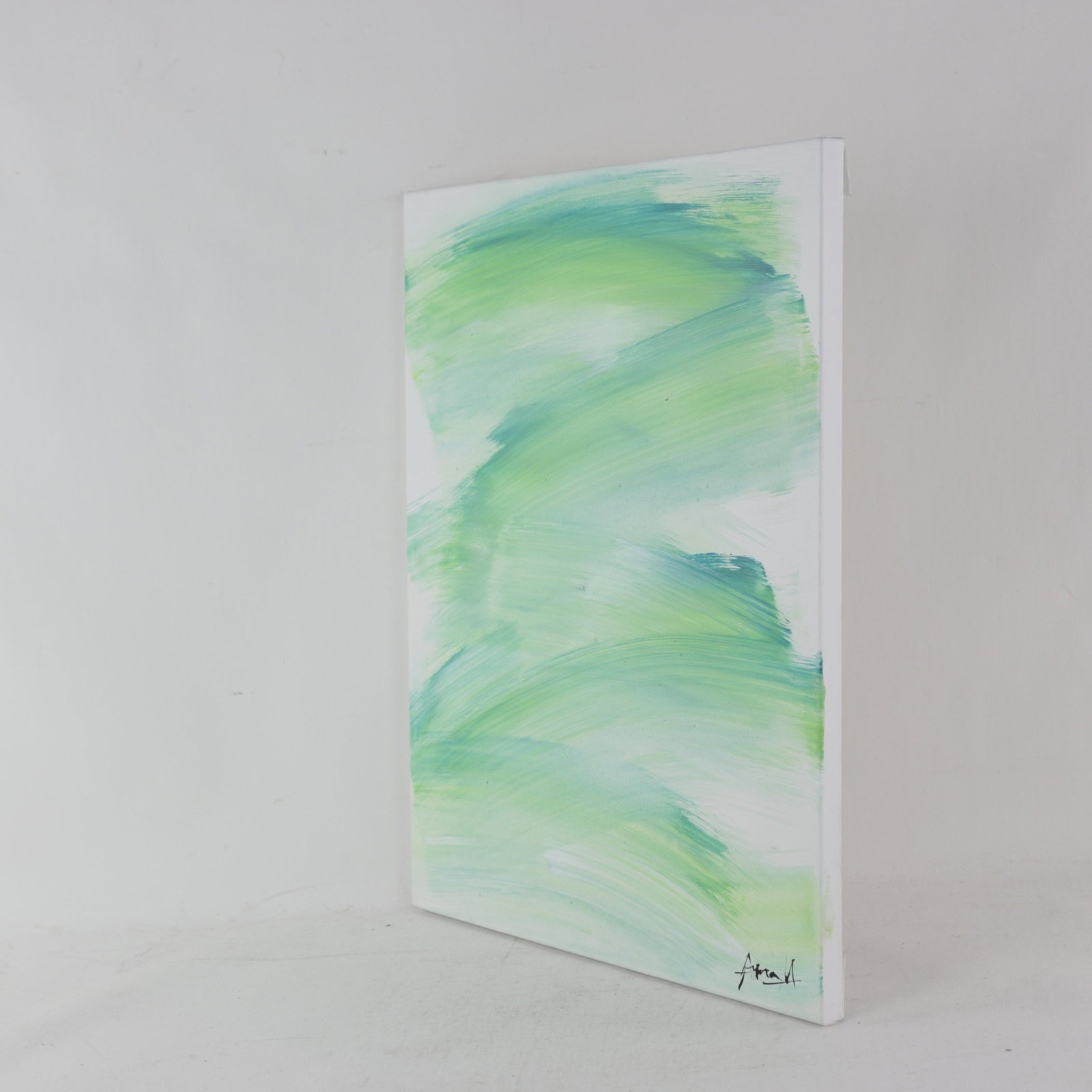 Emerald Tide Contemporary Abstract Minimalist Painting - 2