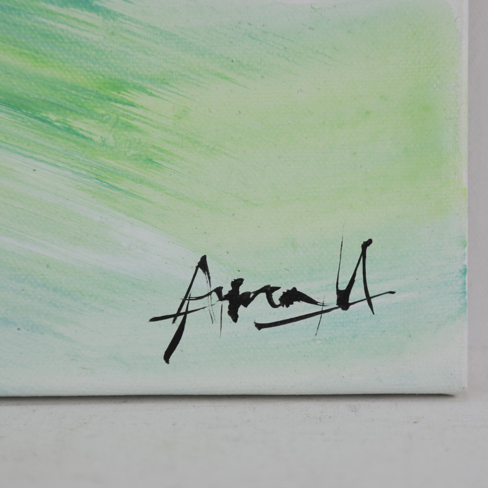 Emerald Tide Contemporary Abstract Minimalist Painting - 4