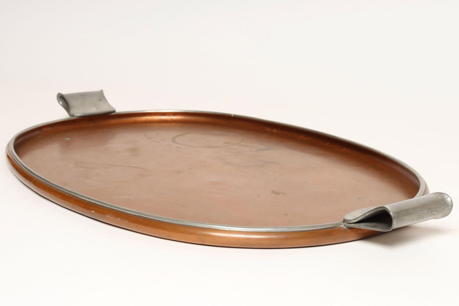 Large Mexican Arts and Crafts Copper and Silver-Plate Serving Tray by Tane - 6