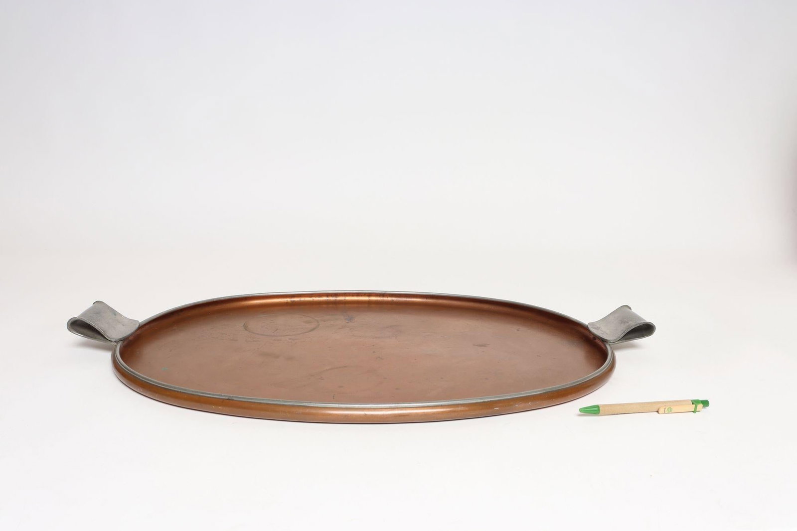 Large Mexican Arts and Crafts Copper and Silver-Plate Serving Tray by Tane - 8