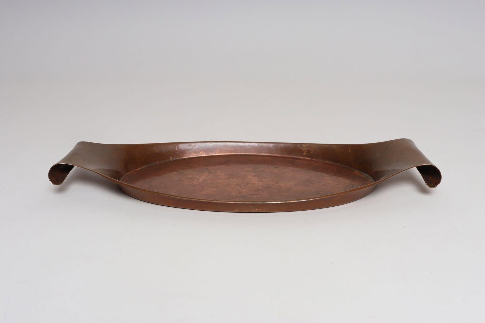Sculptural Arts and Crafts Copper Gondola Oval Tray Attributed to w.a.s. Benson - 6
