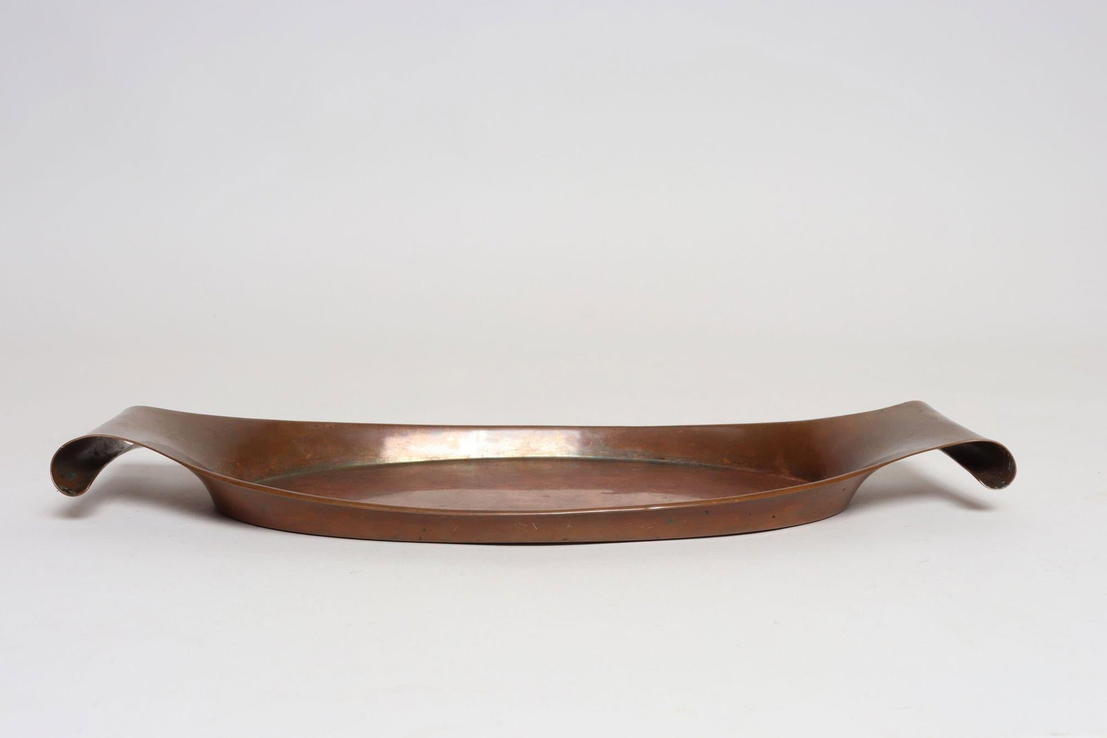 Sculptural Arts and Crafts Copper Gondola Oval Tray Attributed to w.a.s. Benson - 7