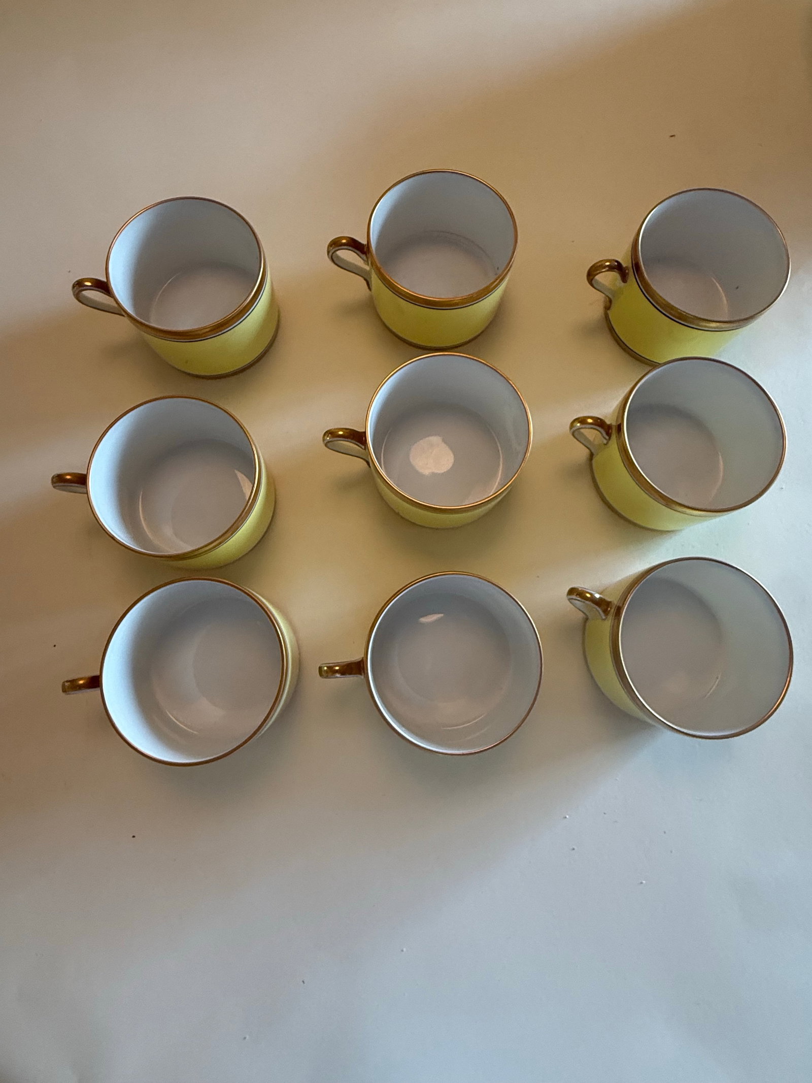 Richard Ginori "Impero Yellow" Porcelain Dinner Service for 9 "” Neoclassical, Italy (46 - 9