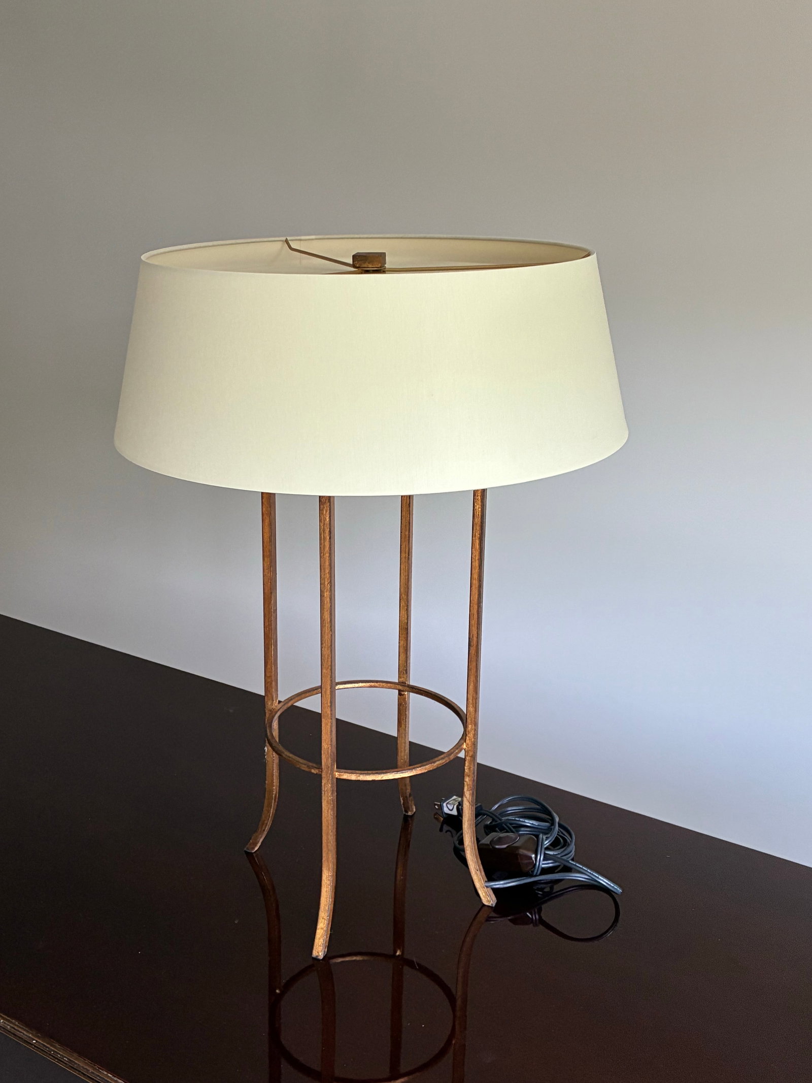 Late 20th Century Pair of Baker Milling Road Gold Cage Table Lamps - 2