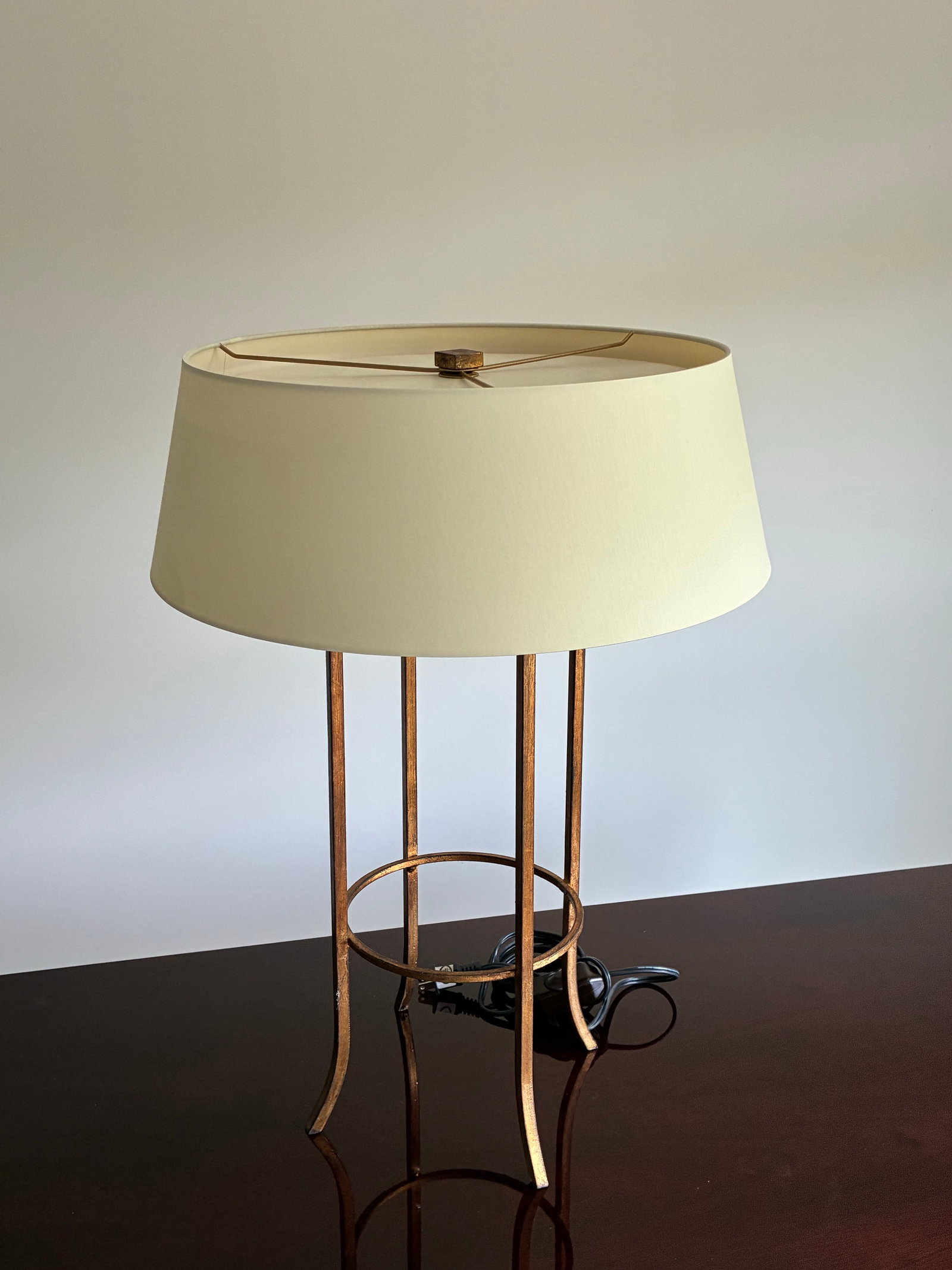 Late 20th Century Pair of Baker Milling Road Gold Cage Table Lamps - 3