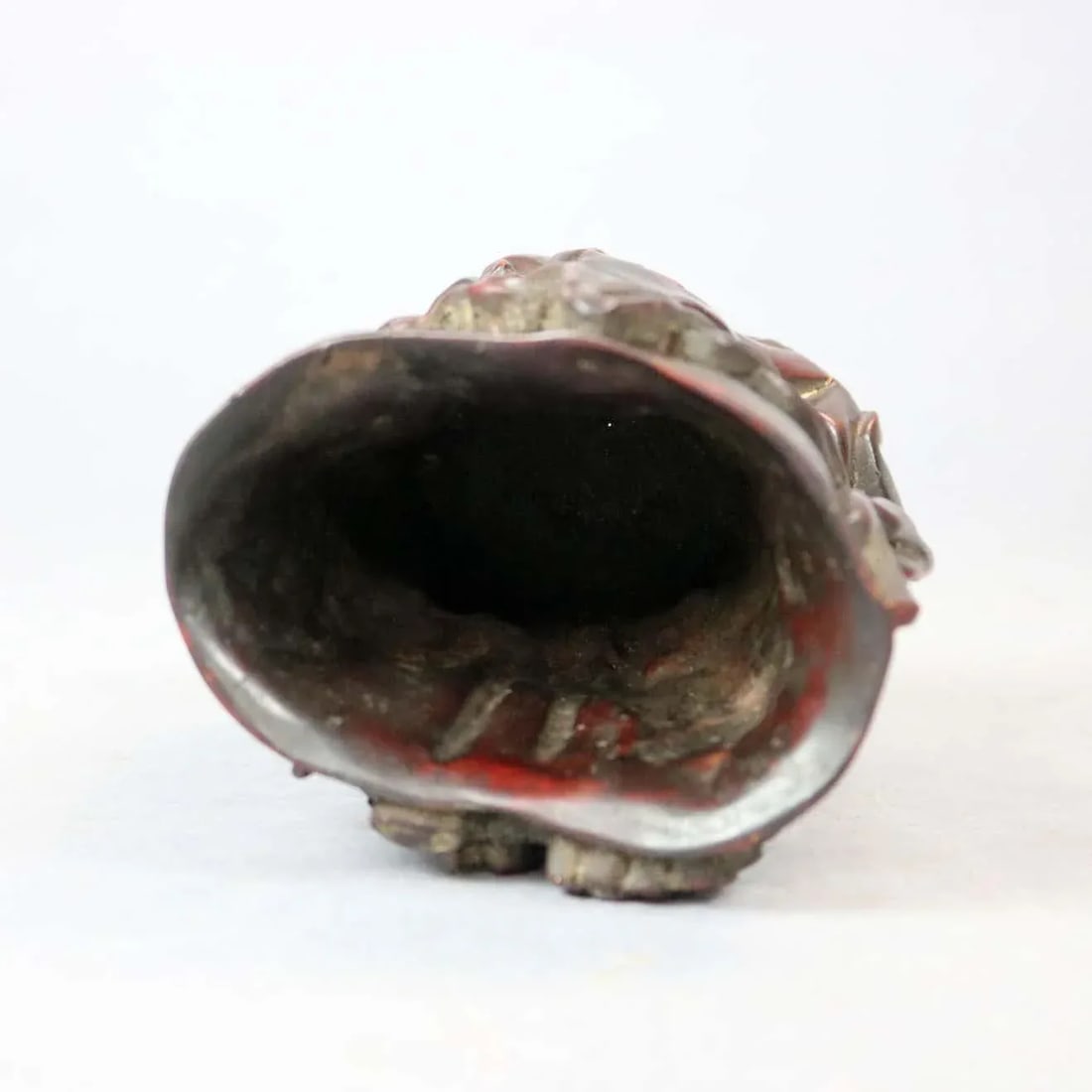 Antique Chinese Carved-In-Relief Resin Genre Scene Libation Cup - 12