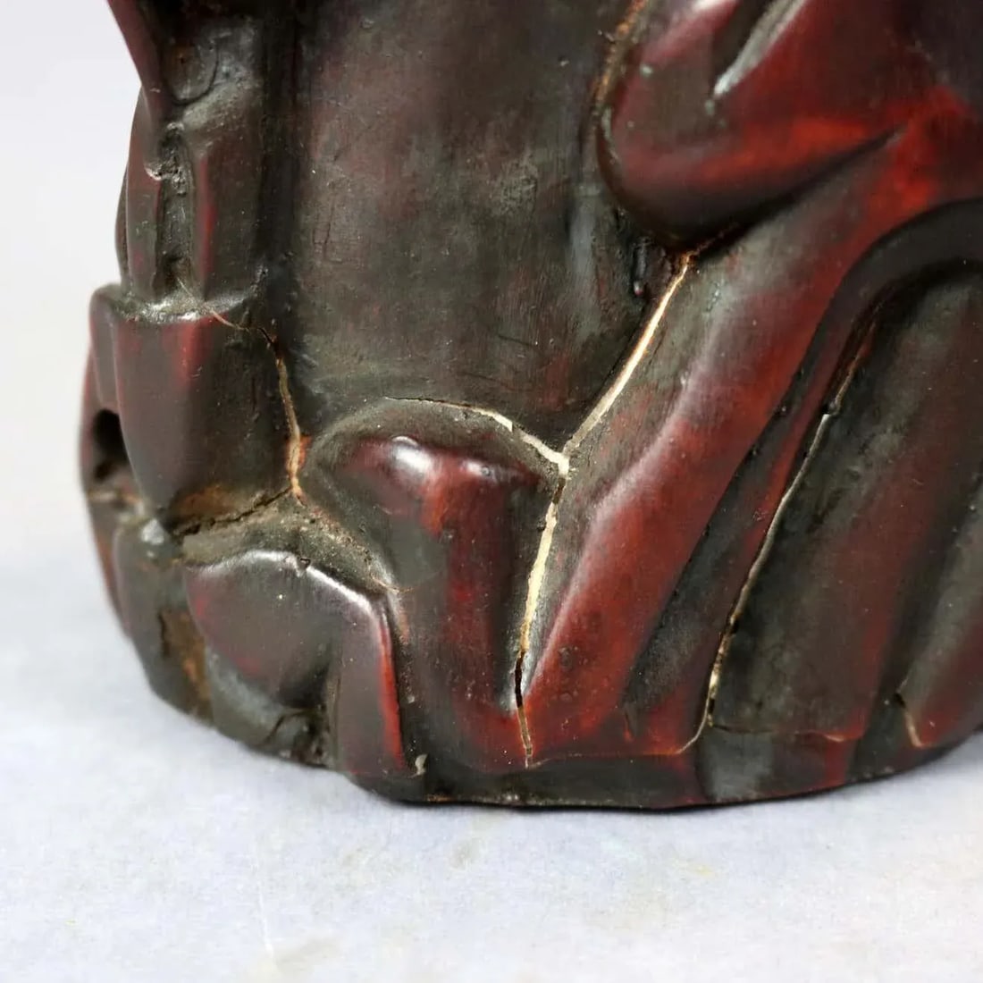 Antique Chinese Carved-In-Relief Resin Genre Scene Libation Cup - 8