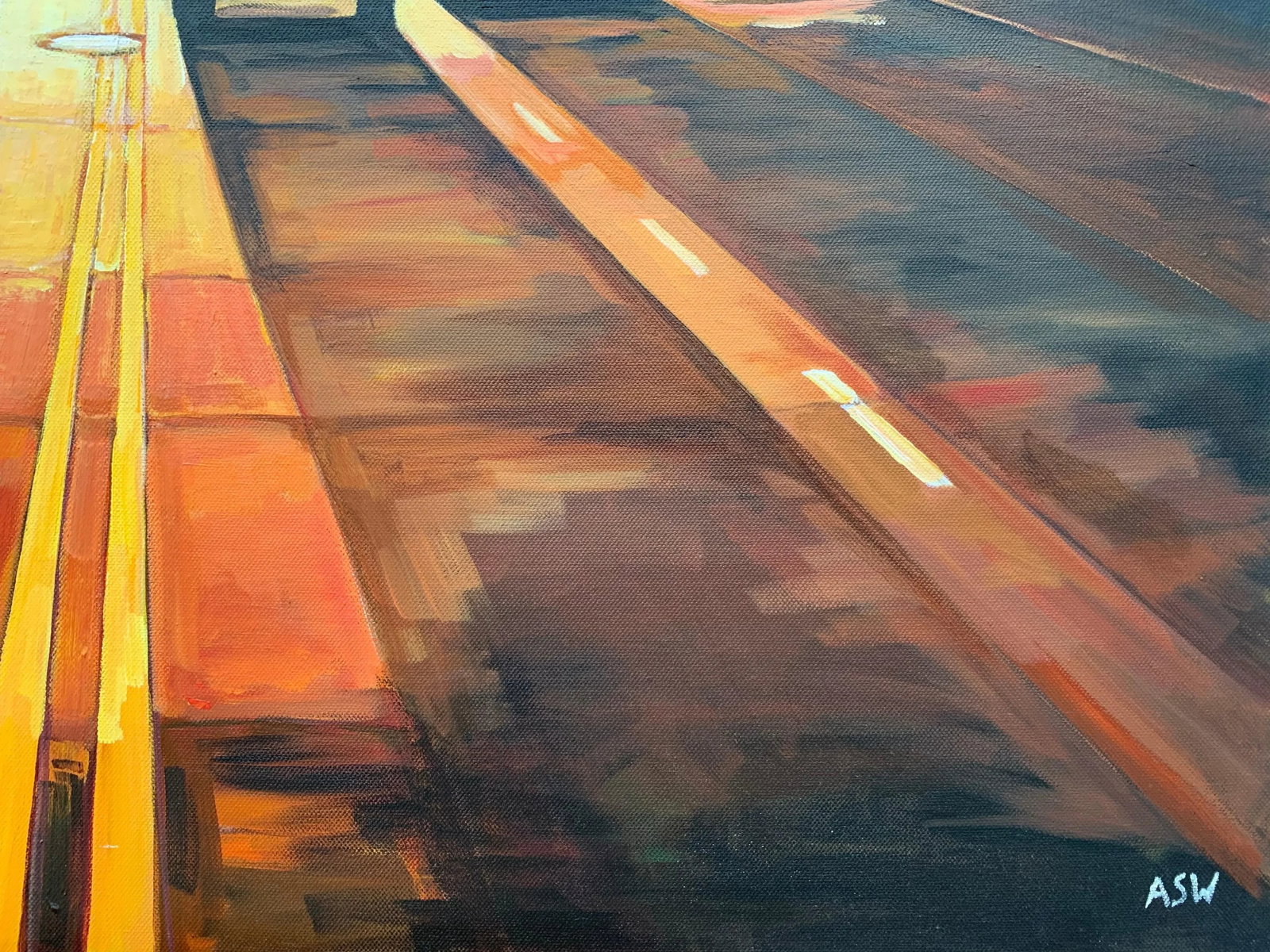 Manhattan Henge Truck New York City Sunset by Contemporary British Urban Landscape Artist - 11