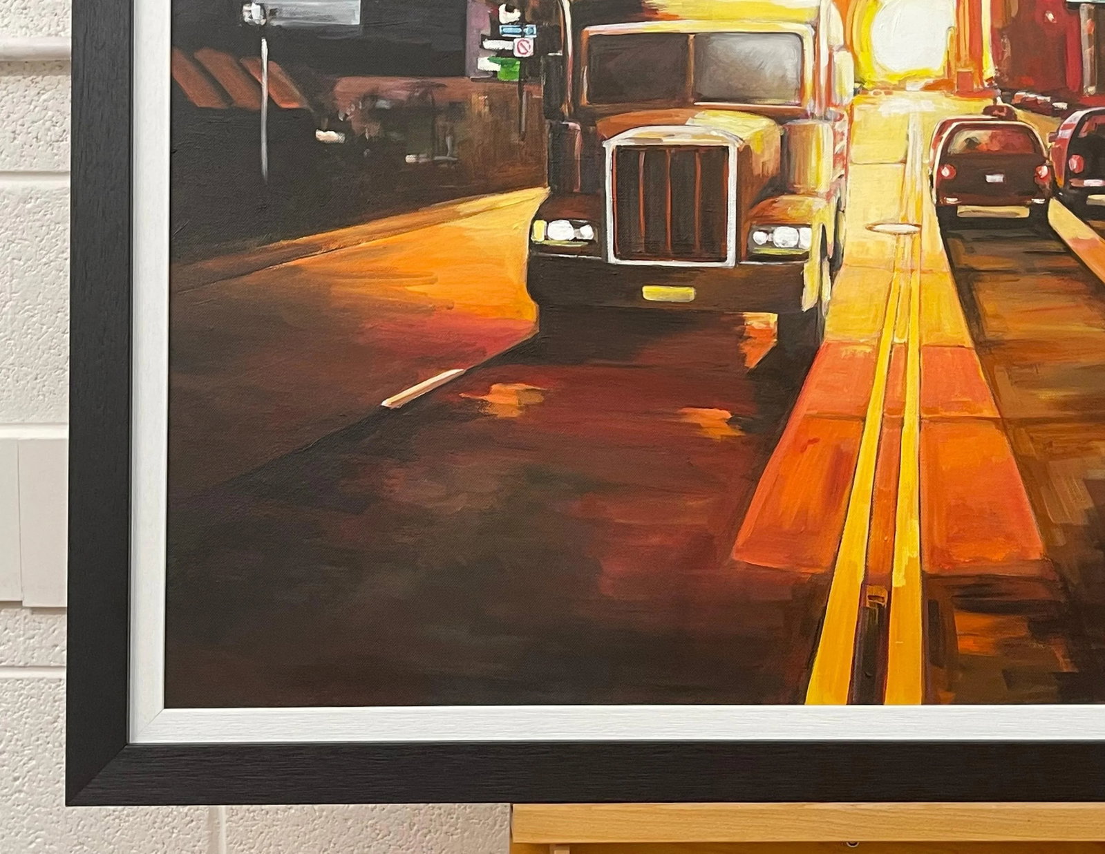 Manhattan Henge Truck New York City Sunset by Contemporary British Urban Landscape Artist - 3
