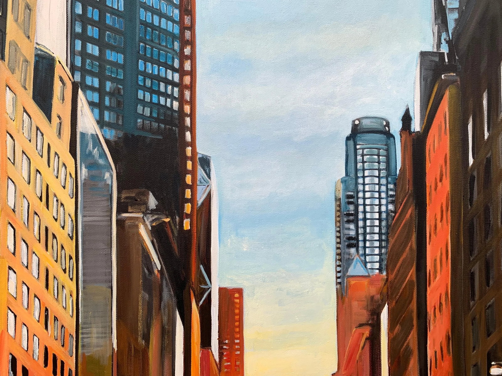 Manhattan Henge Truck New York City Sunset by Contemporary British Urban Landscape Artist - 4