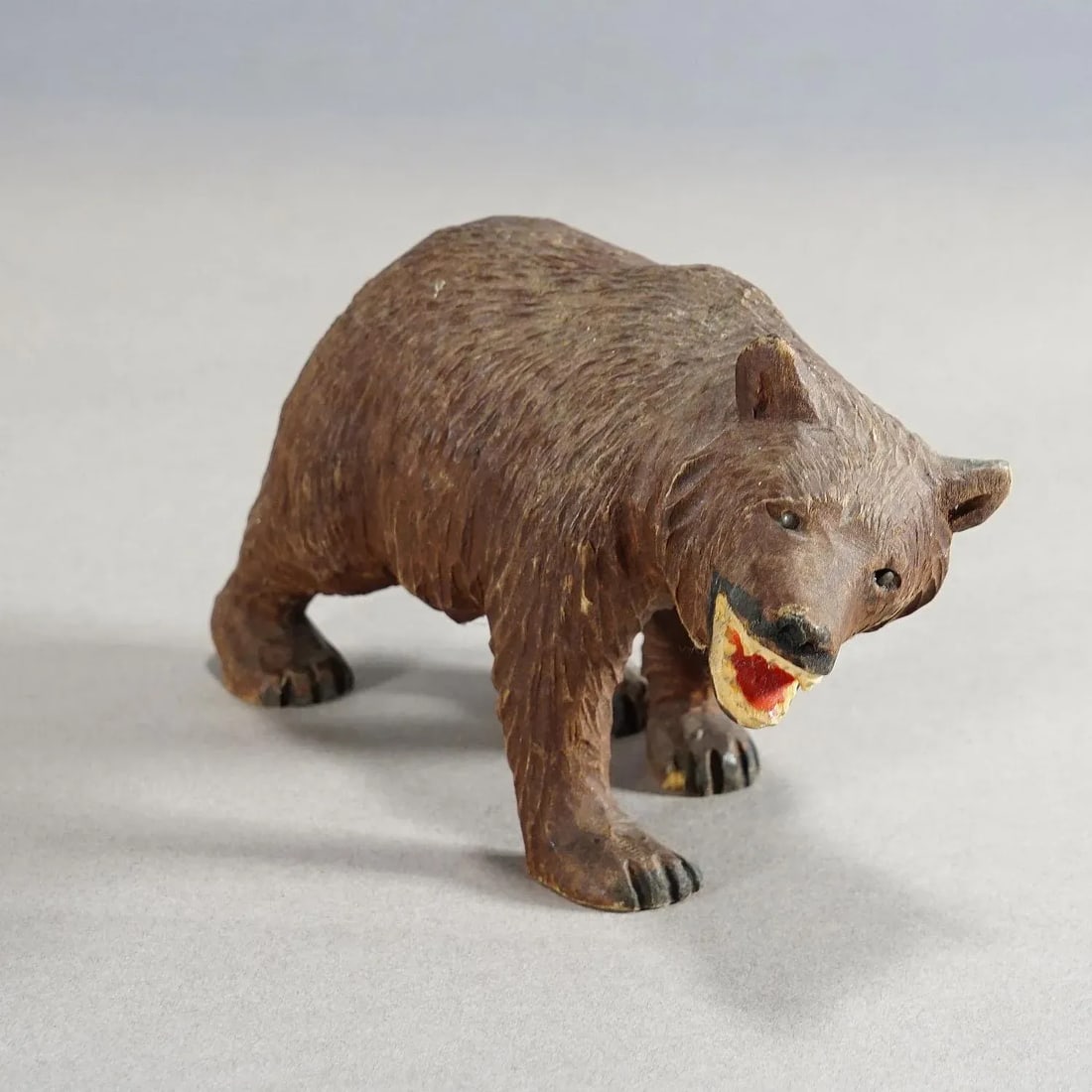 Vintage Wooden Strolling Bear Handcarved in Brienz Ca. 1950 - 2