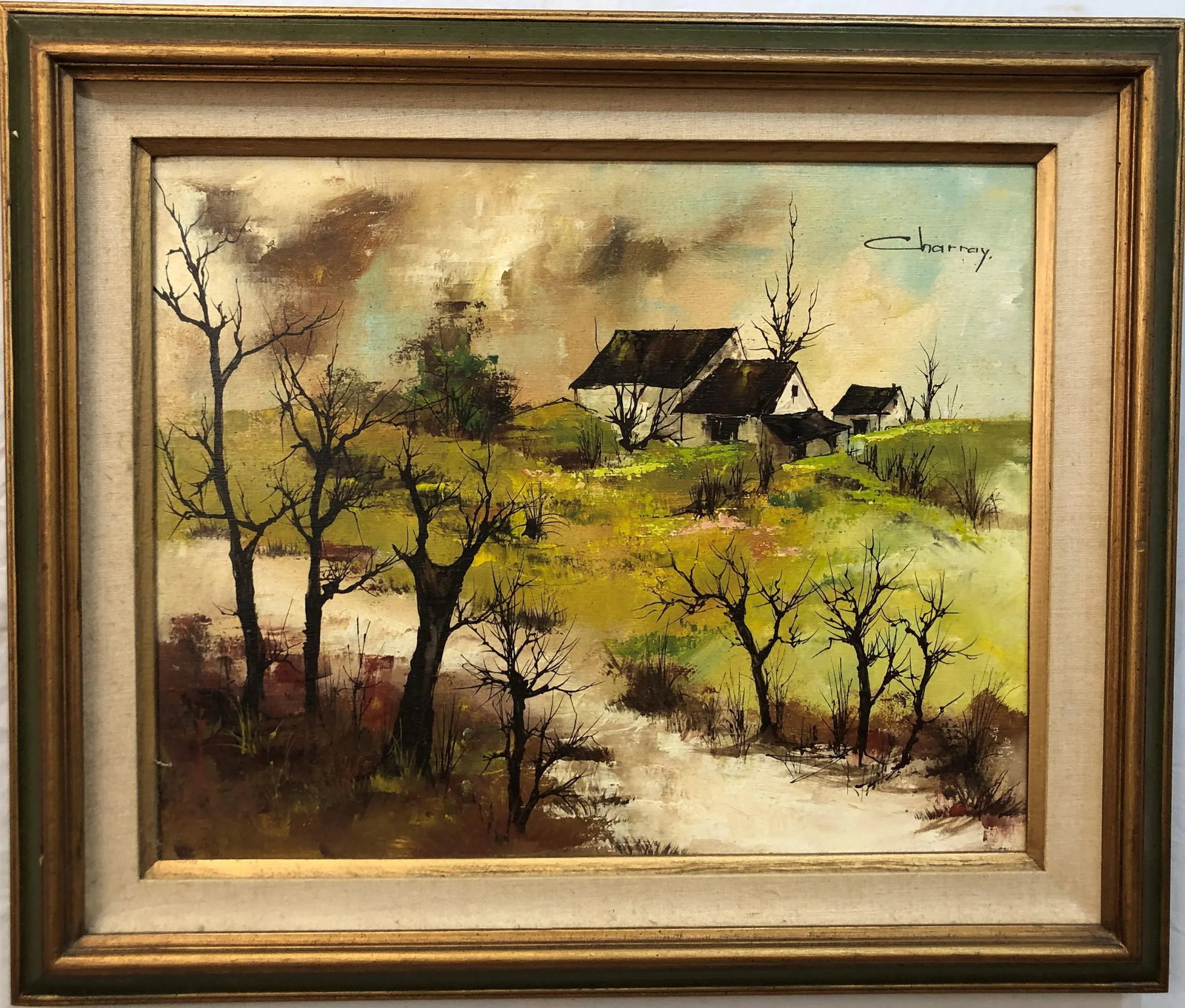 Early 20th Century Original Oil on Canvas Signed by Charray, Framed - 4