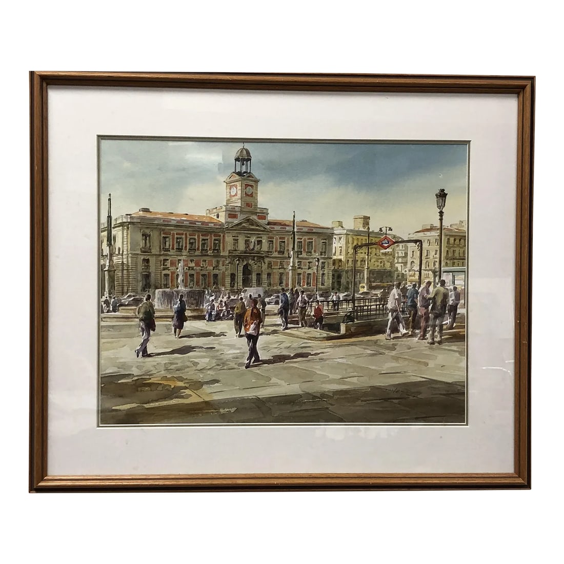 Puerta Del Sol Original Watercolor 1991 Signed on the Bottom, Framed: Puerta Del Sol, Original Watercolor 1991, Signed on the Bottom - 23" x 20" Condition: Alterations: Unknown Imperfections: Some Imperfections Condition Notes: Good Condition. See pictures for more