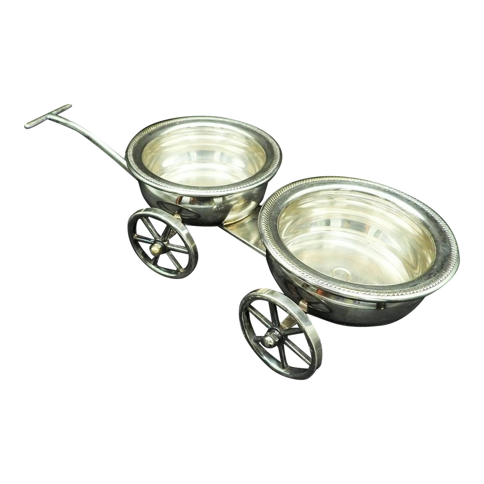 Antique Sheffield Silver Plate Twin Wine Wagon Coasters 1820 Georgian Style (1 of 9)