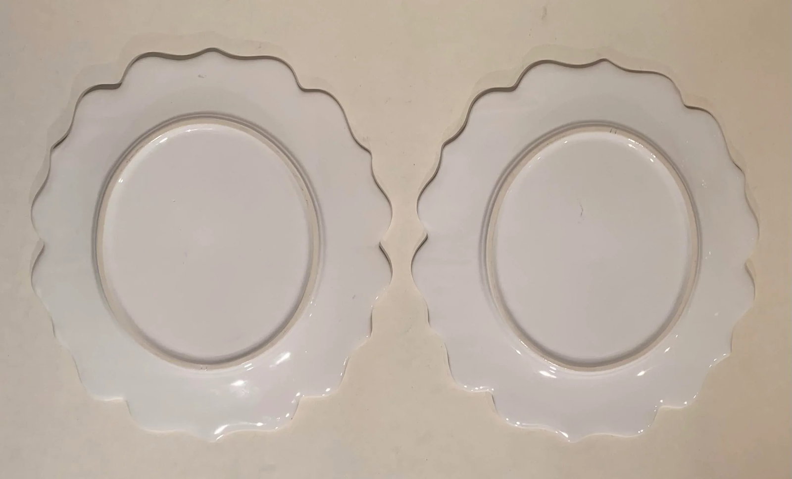 Vintage Scalloped Serving Plates, Set of 2 - 8