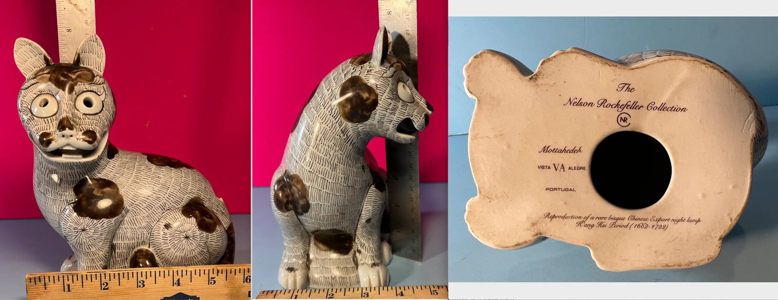 Rockefeller Collection Mottahedeh Porcelain Cat - 12