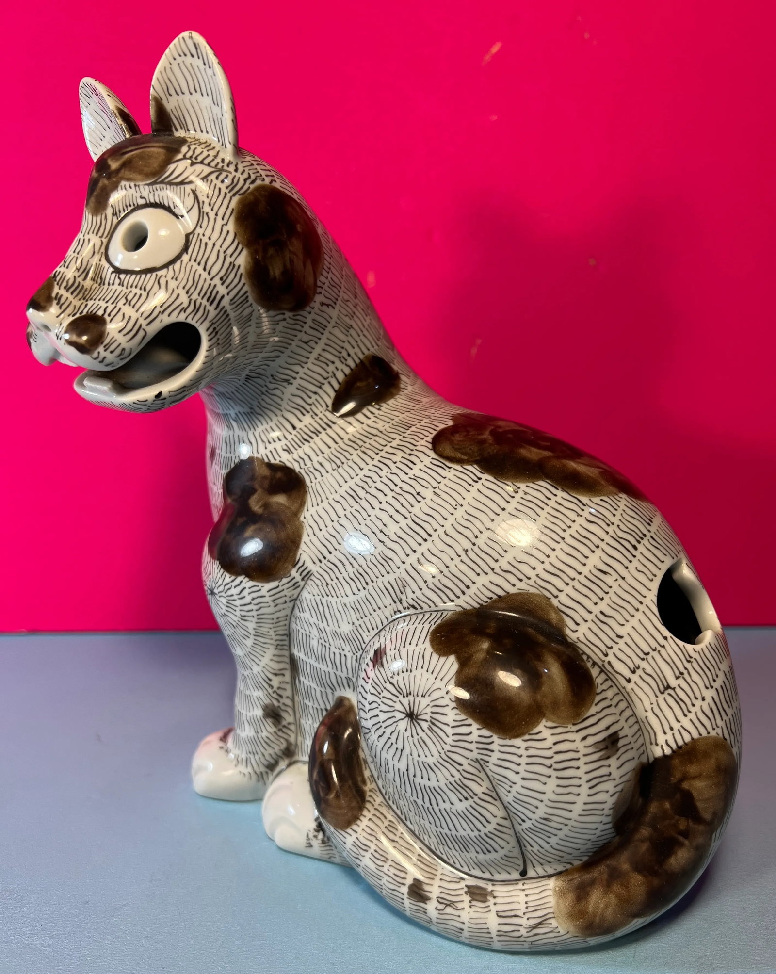 Rockefeller Collection Mottahedeh Porcelain Cat - 4