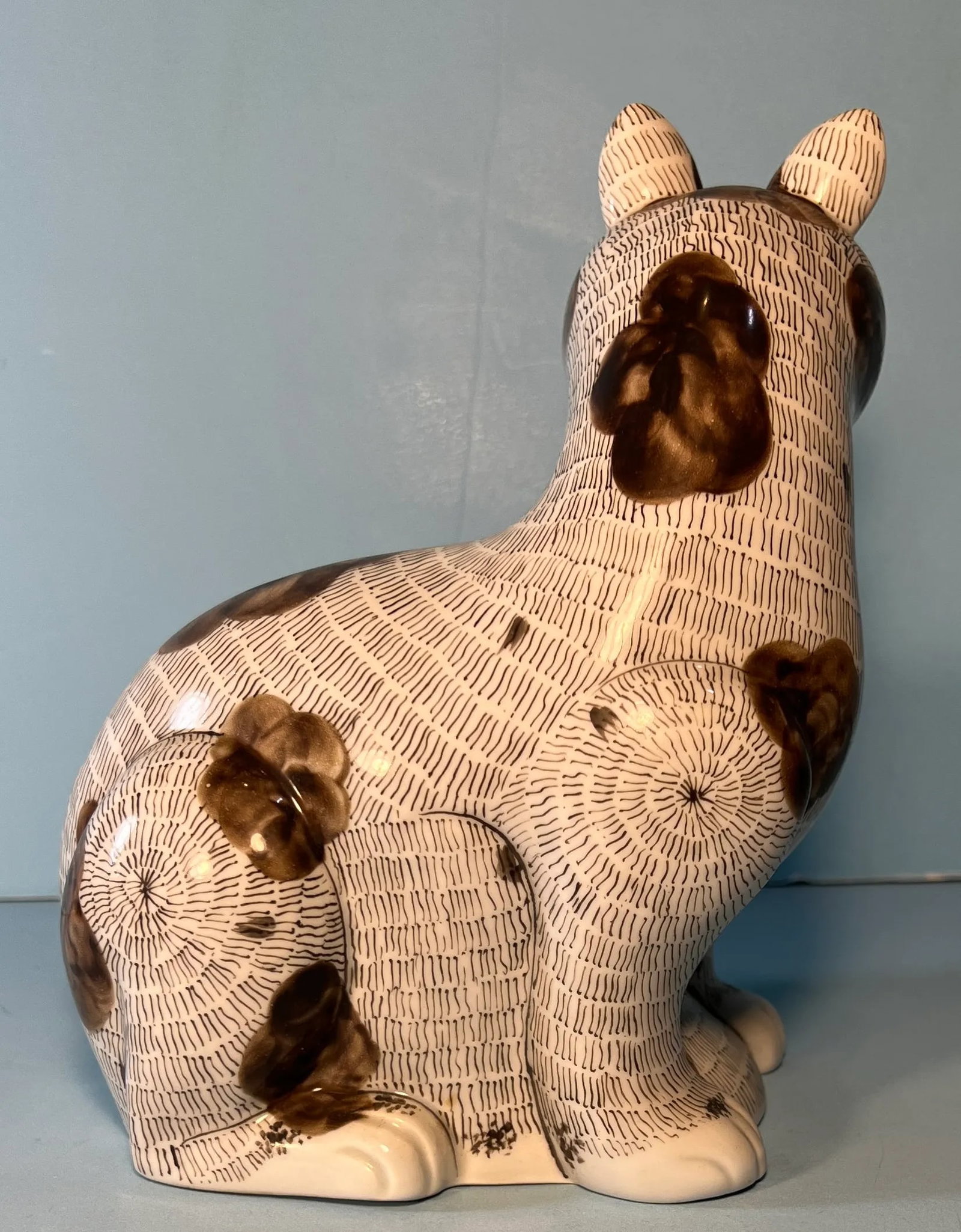 Rockefeller Collection Mottahedeh Porcelain Cat - 5
