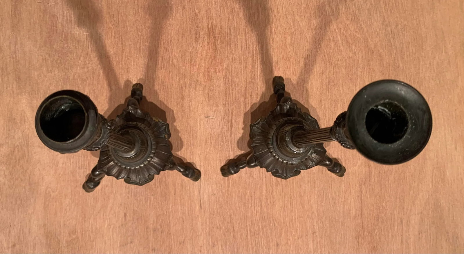 Vintage Brass Candlesticks- a Pair - 11
