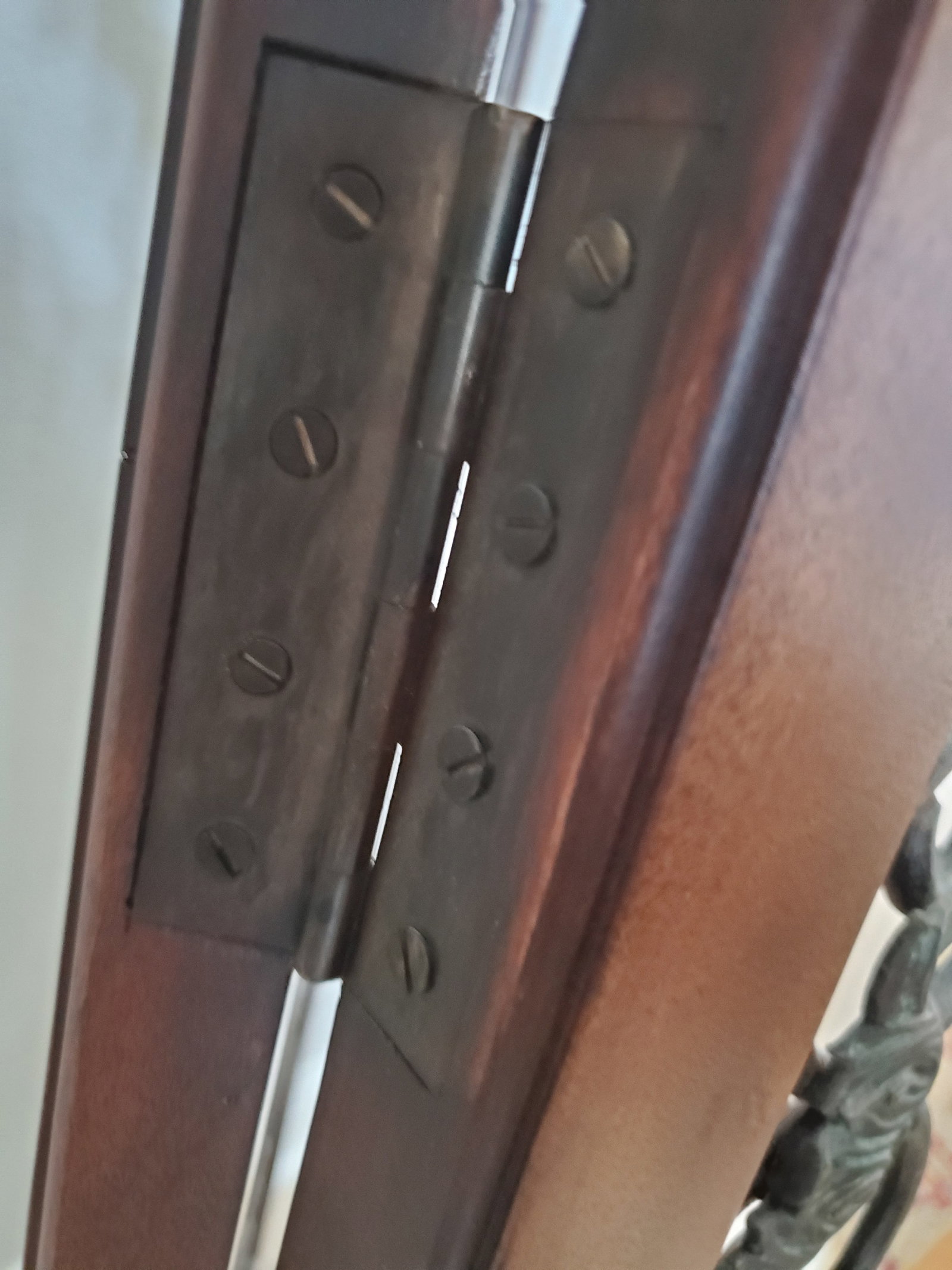2000s Fleur De Lis Wrought Iron and Walnut Room Divider - 6