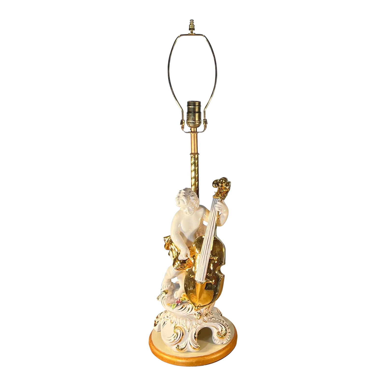 Vintage Capodimonte Porcelain Cherub With Violin Table Lamp (1 of 12)