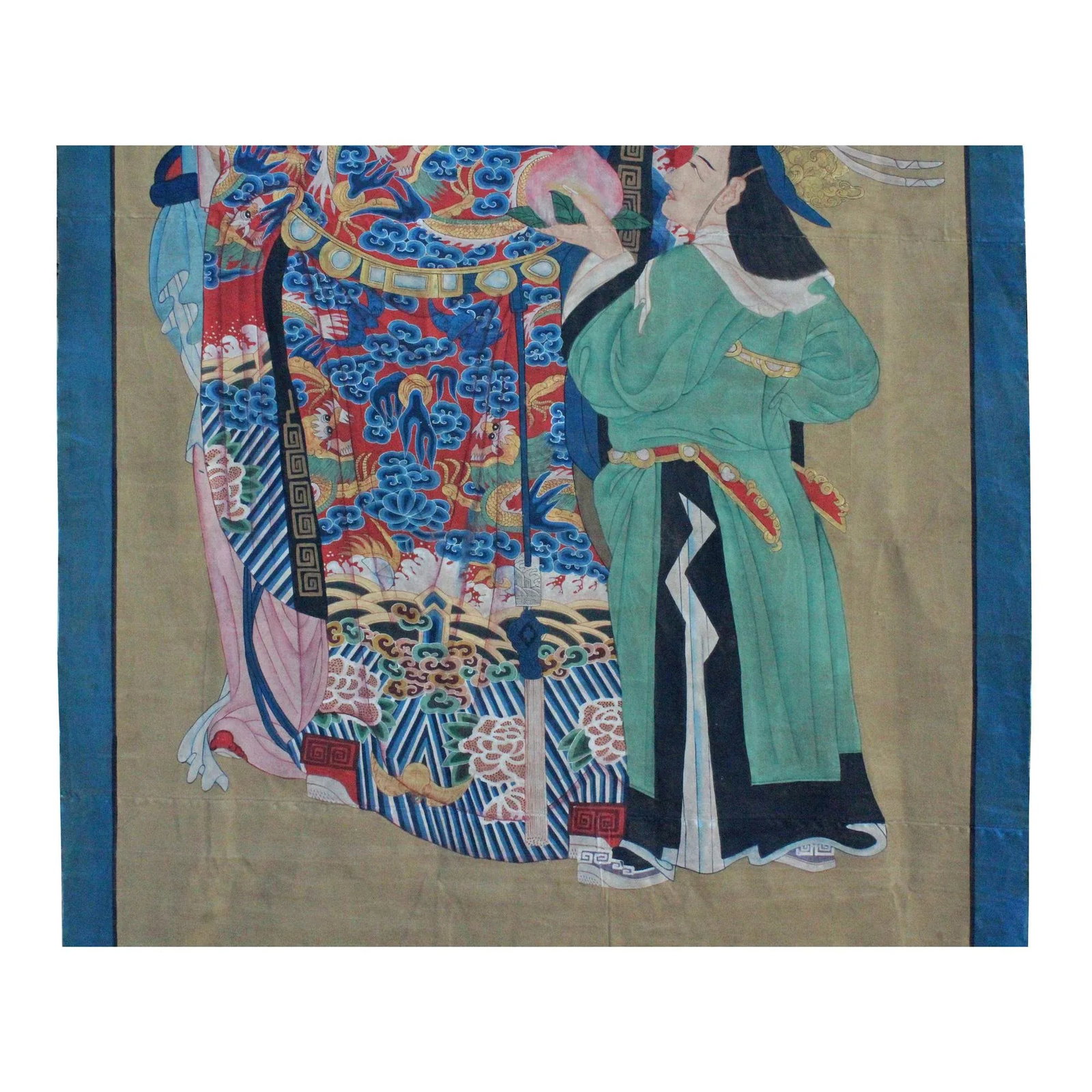 Chinese Large Canvas Color Ink God of Fortune Painting Art - 7