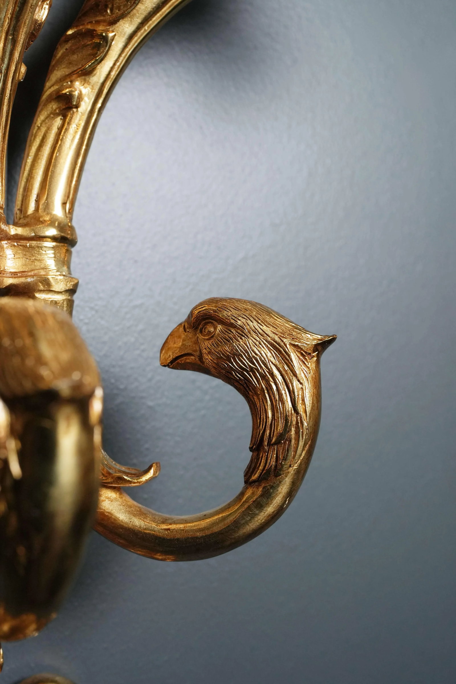 21st Century Large Art Deco Tradition Gold Brass Wall Lamp - 9
