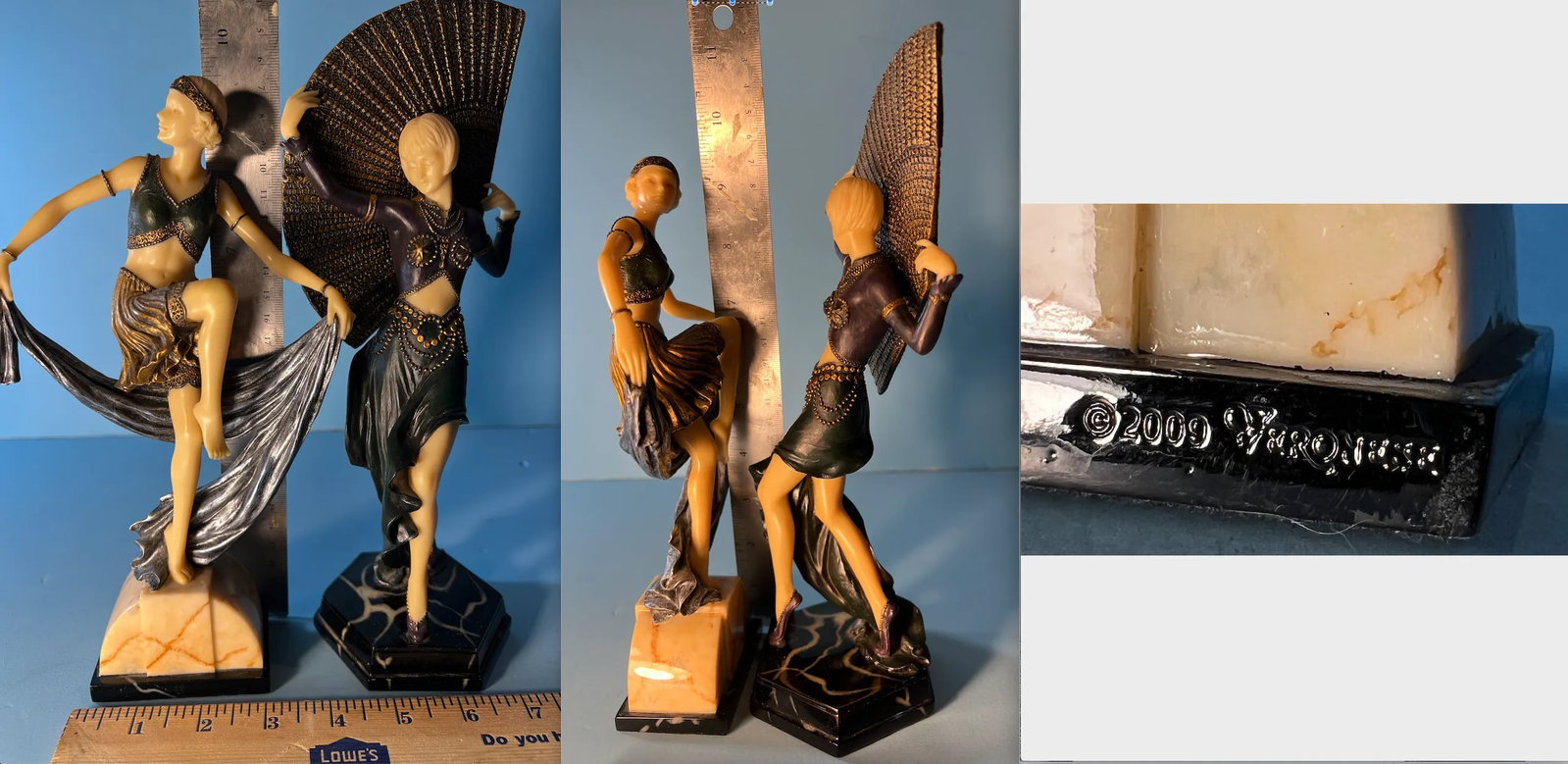 Art Deco Ivorine Figurine Dancers - a Pair - 12