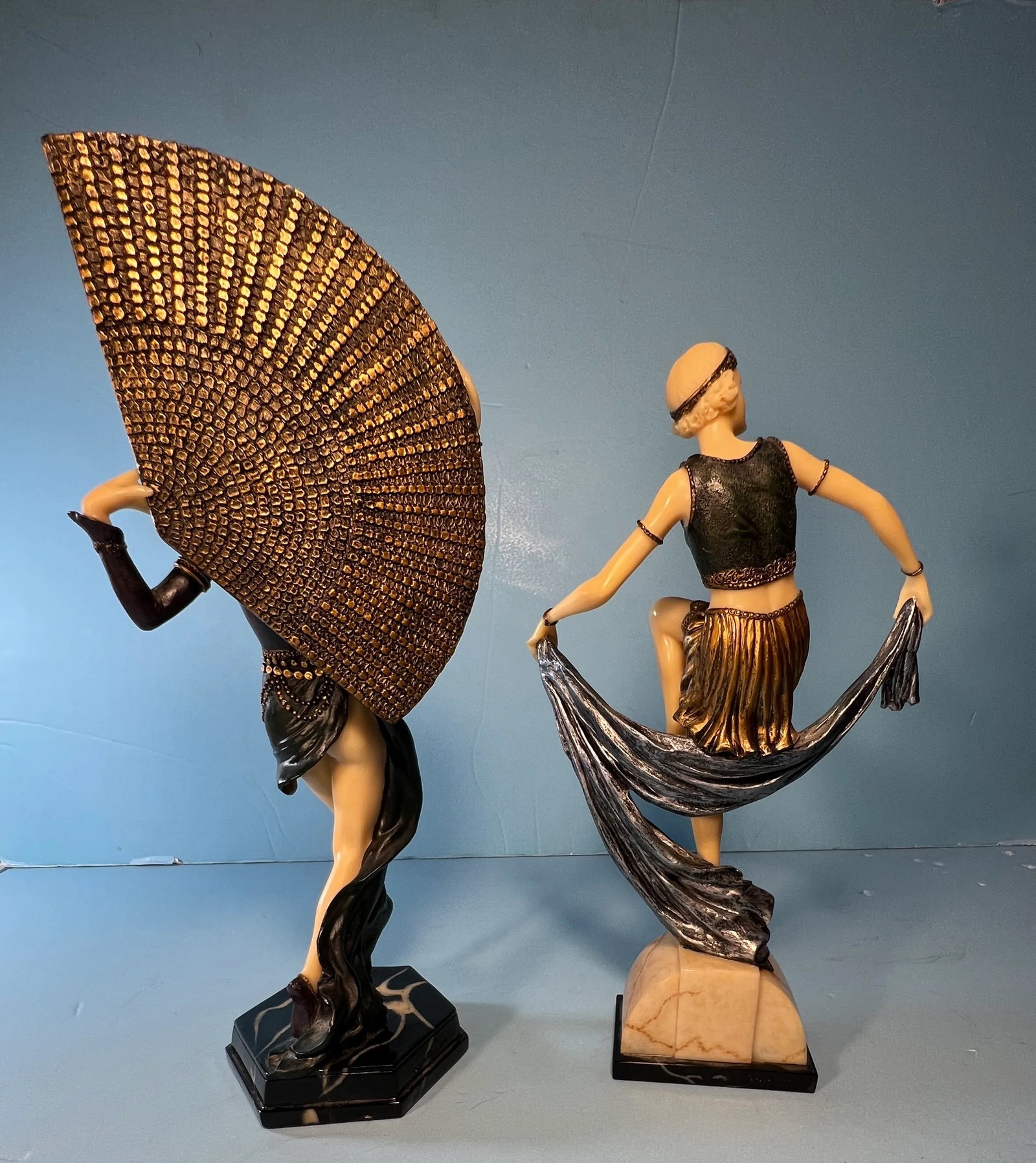 Art Deco Ivorine Figurine Dancers - a Pair - 6