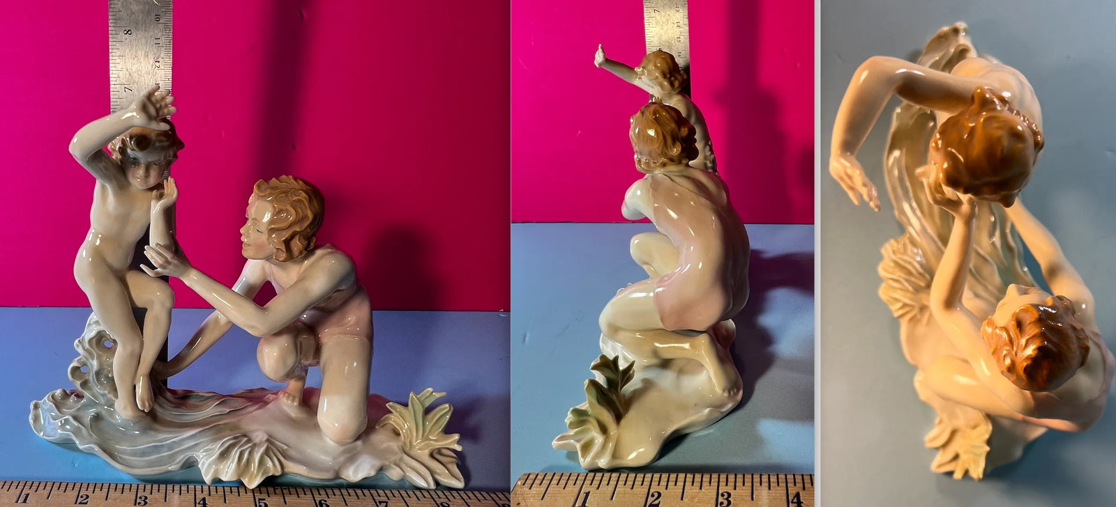 Karl Ens Figurine Mother Child Beach - 12
