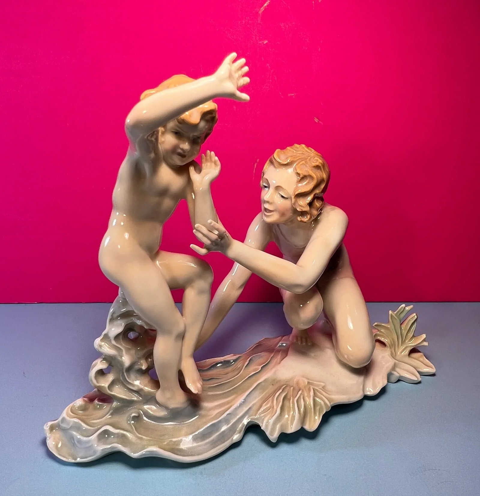 Karl Ens Figurine Mother Child Beach - 5