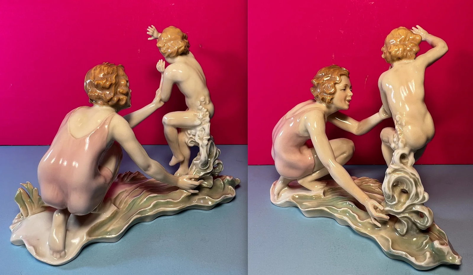 Karl Ens Figurine Mother Child Beach - 6
