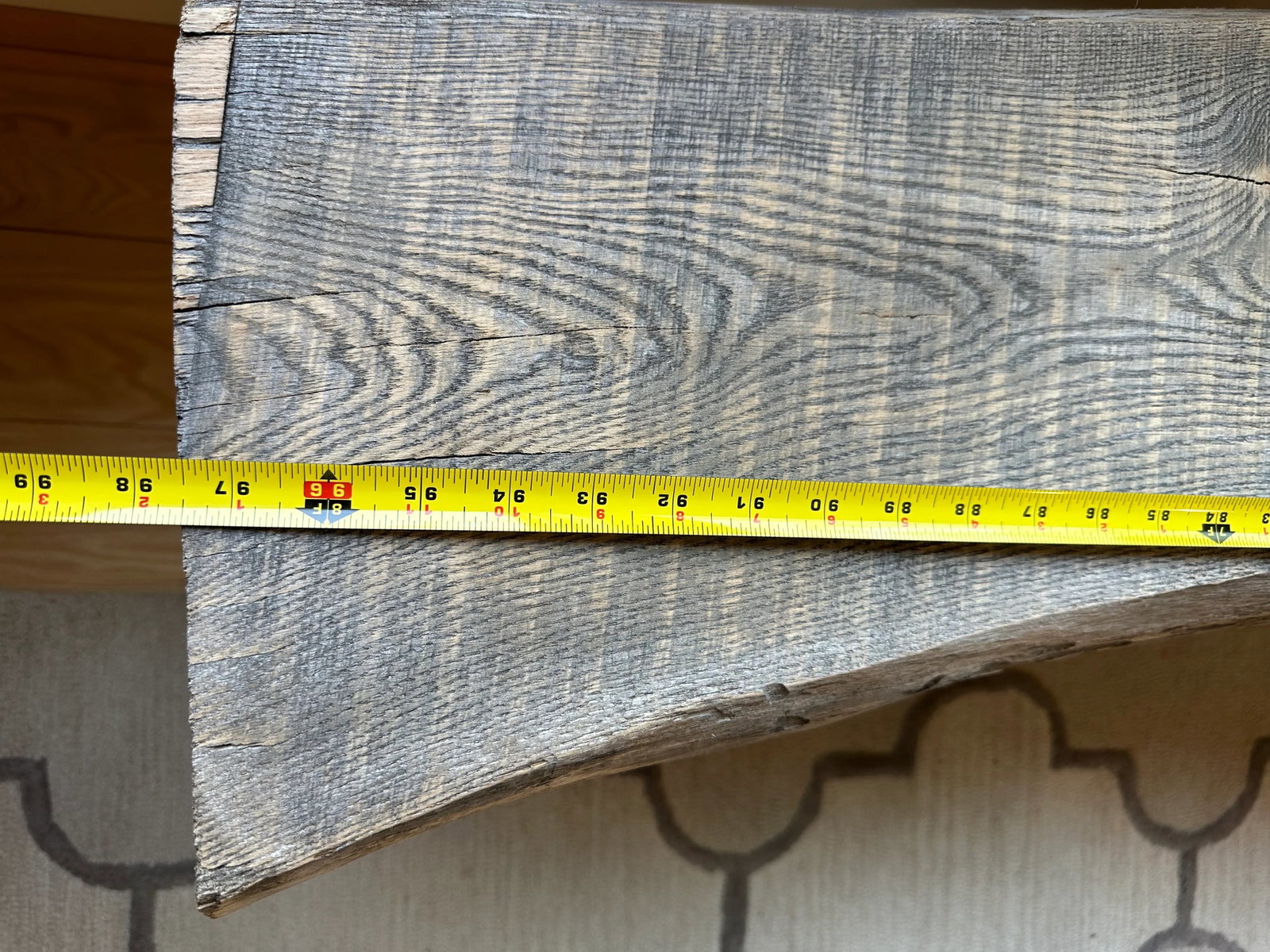 Live Edge Rough Sawn Wood Bench With Log Supports - 9