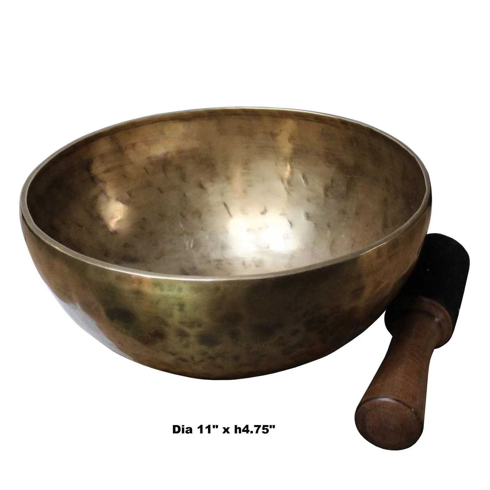 Handmade Metal Punch Marks Singing Bowl - 2