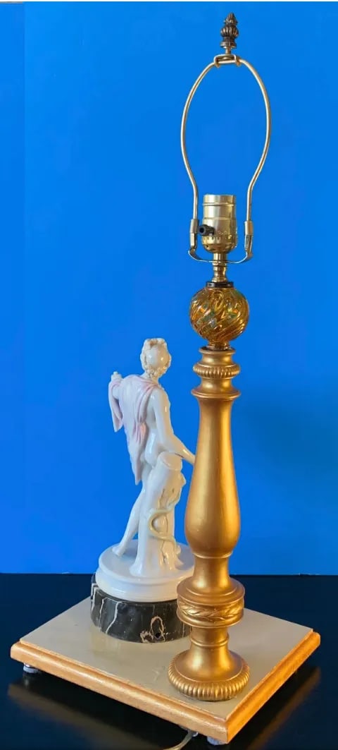 Vintage Kister Scheibe-Alsbach Porcelain Apollo Belvedere Porcelain Table Lamp - 10