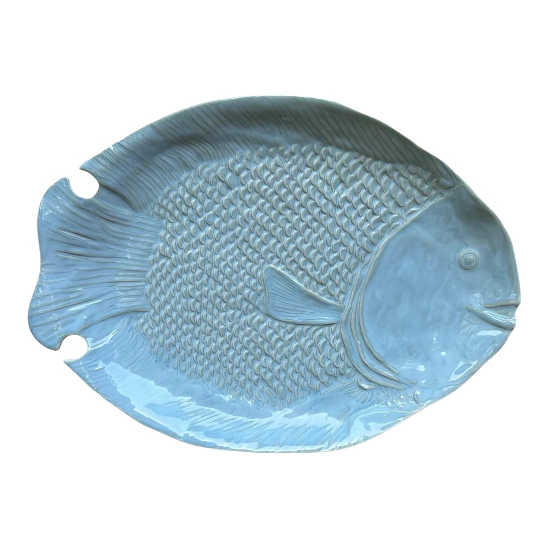 Late 20th Century Pottery Barn Large Blue Fish Platter (1 of 12)