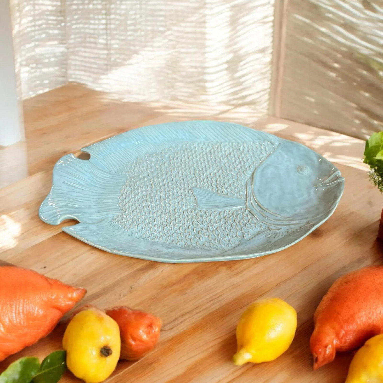 Late 20th Century Pottery Barn Large Blue Fish Platter - 2