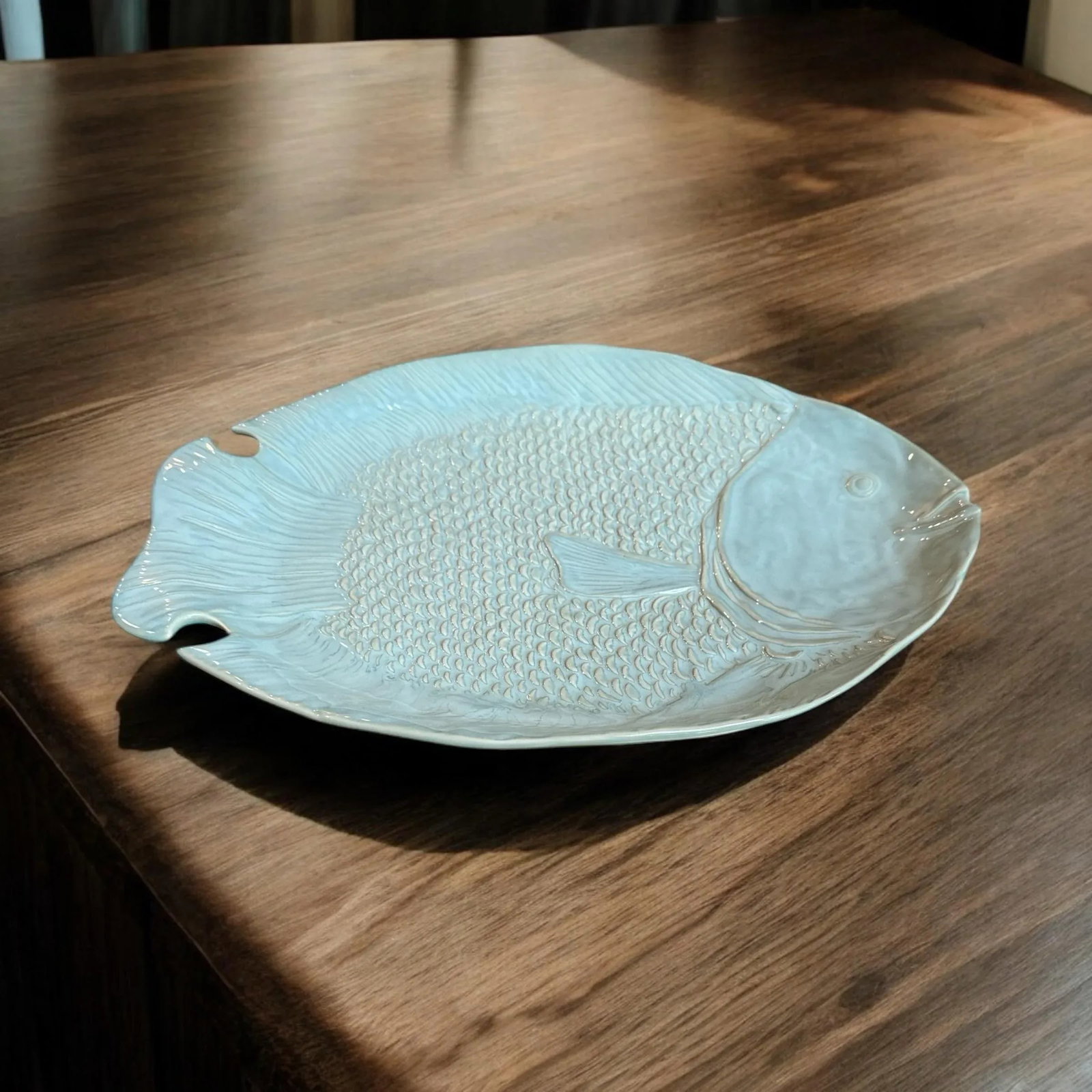 Late 20th Century Pottery Barn Large Blue Fish Platter - 5
