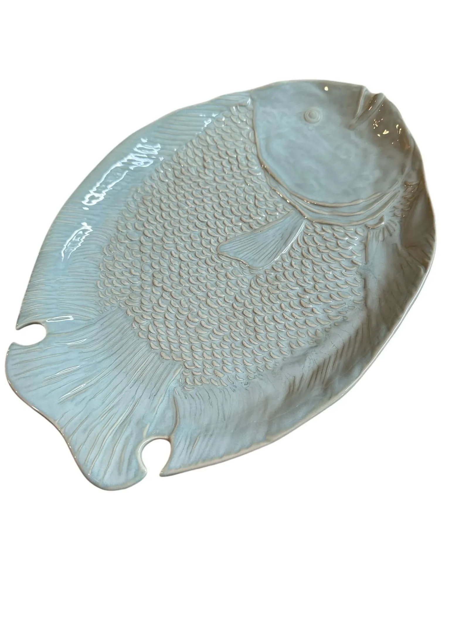 Late 20th Century Pottery Barn Large Blue Fish Platter - 8