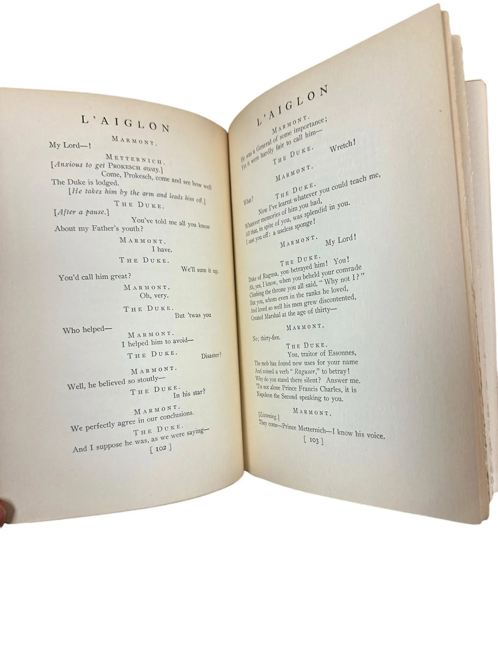 Antique 1900 Hardcover Book L'Aiglon: A Play in Six Acts by Edmond Rostand - 10