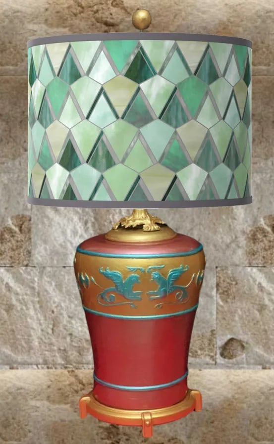 Vintage Griffin Amphora Table Lamp - 10