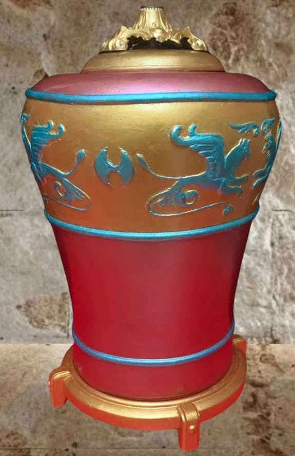 Vintage Griffin Amphora Table Lamp - 12