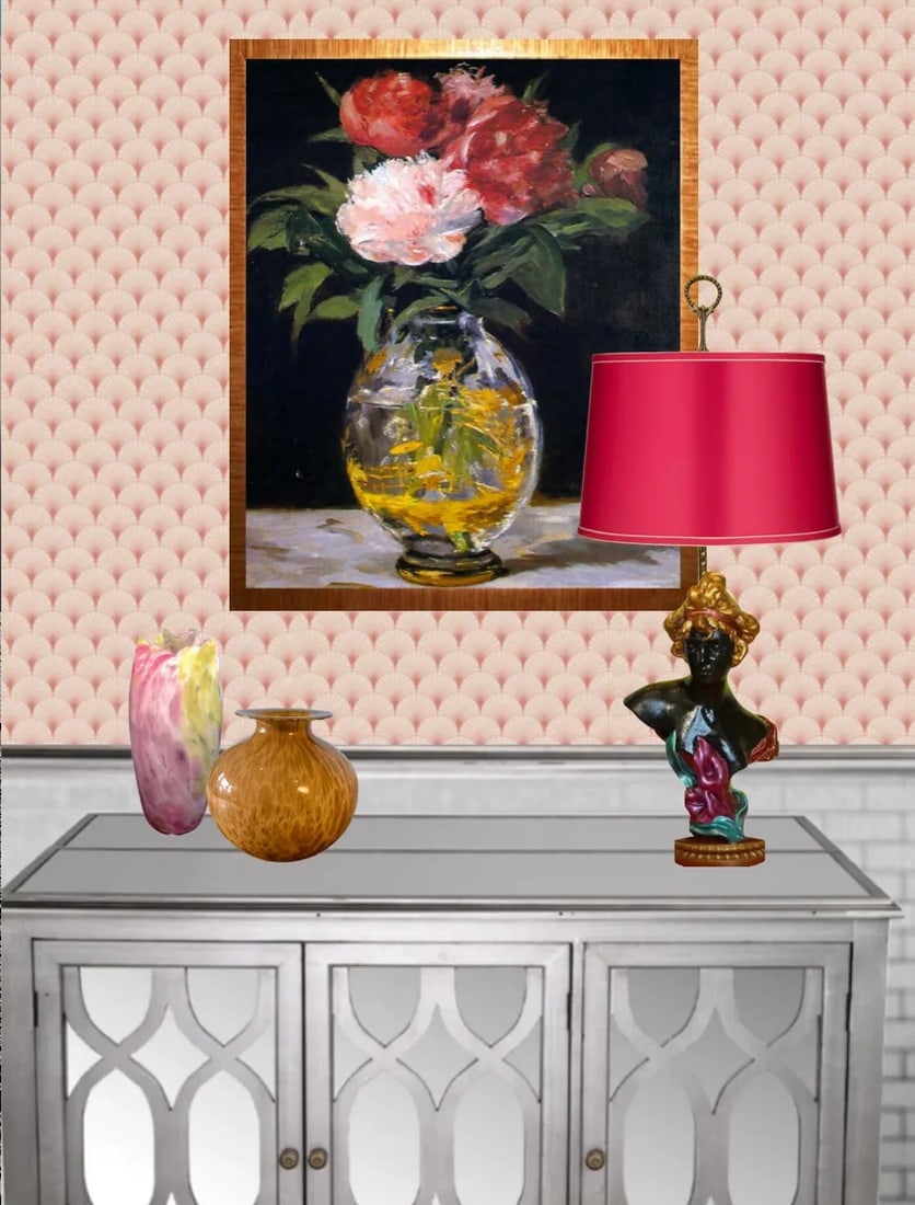 MId Century Lady Callalily Bust Sculpture Table Lamp - 10