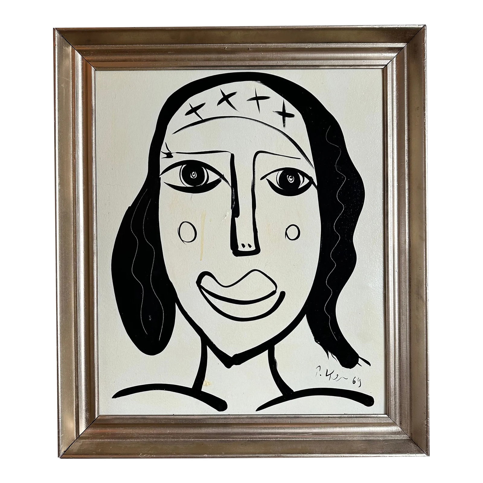 1969 Original Peter Keil Painting Framed: Peter Keil is a German artist that focuses primarily on abstract expressionism. Keil painted with some of the greats including Joan Miró, Pablo Picasso and Andy Warhol, to name a few. This is a g