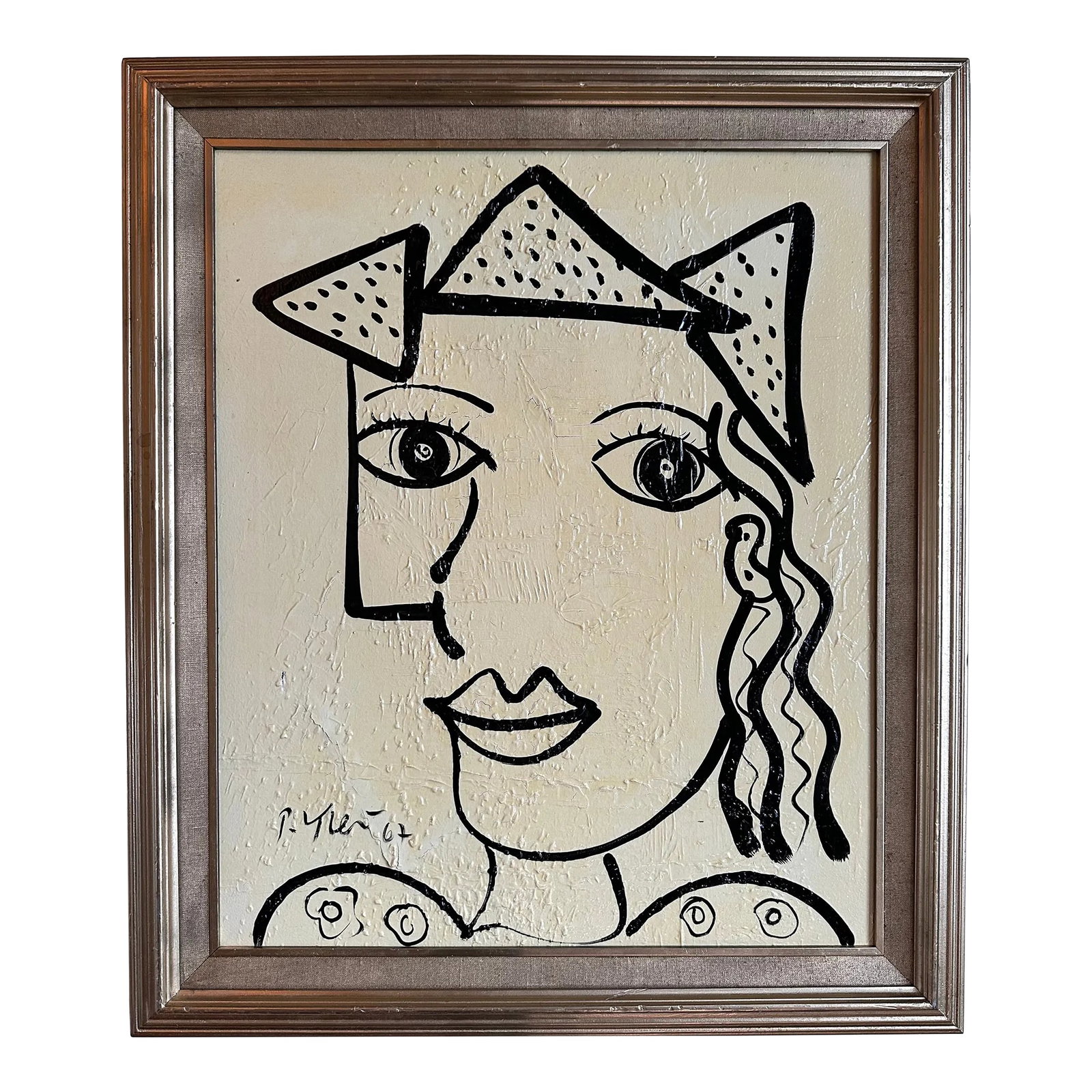 1967 Original Peter Keil Painting Framed: Peter Keil is a German artist that focuses primarily on abstract expressionism. Keil painted with some of the greats including Joan Miro, Pablo Picasso and Andy Warhol, to name a few. This is a beauti