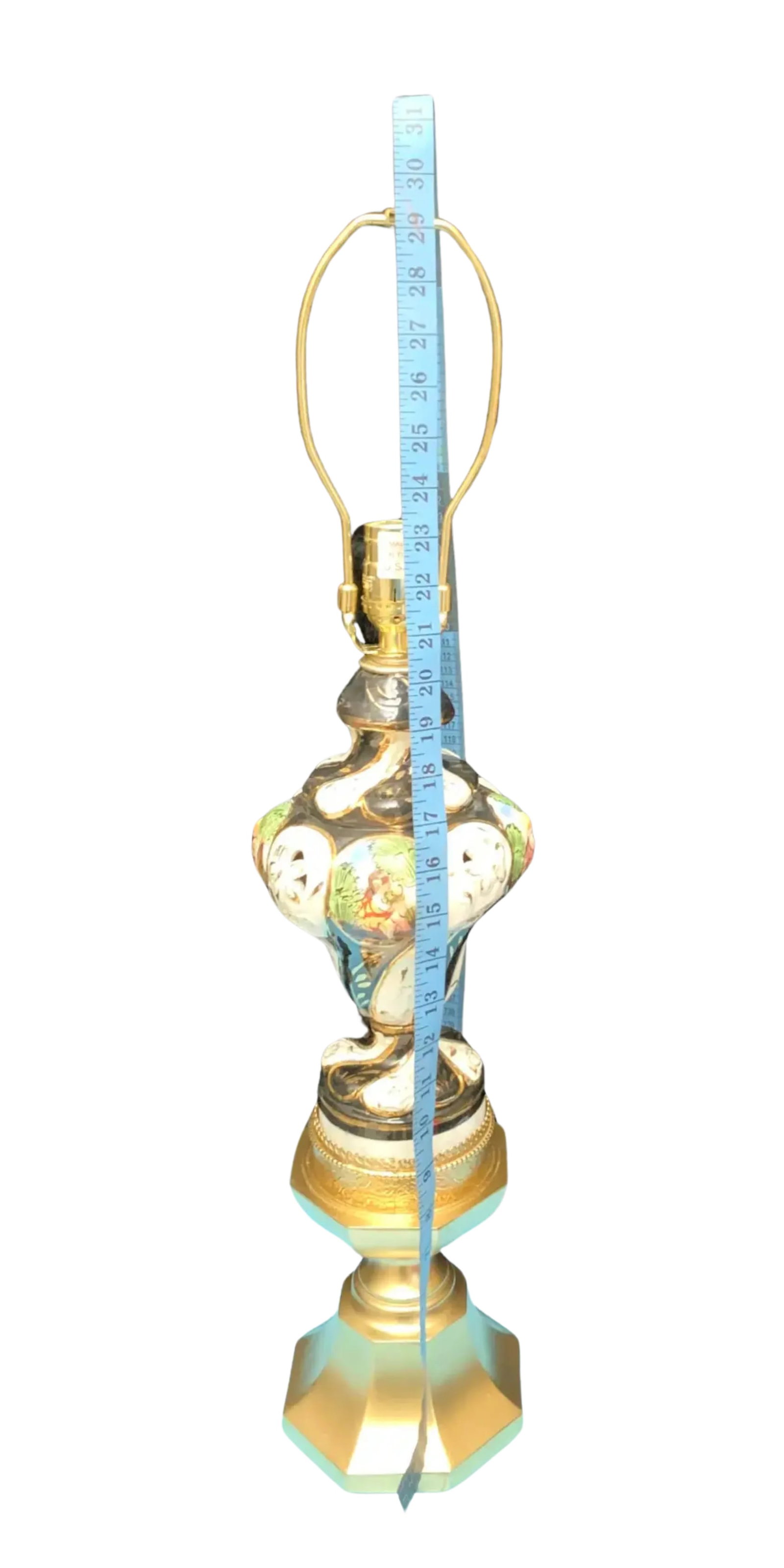 Capodimonte Porcelain Cherub Table Lamp - 12