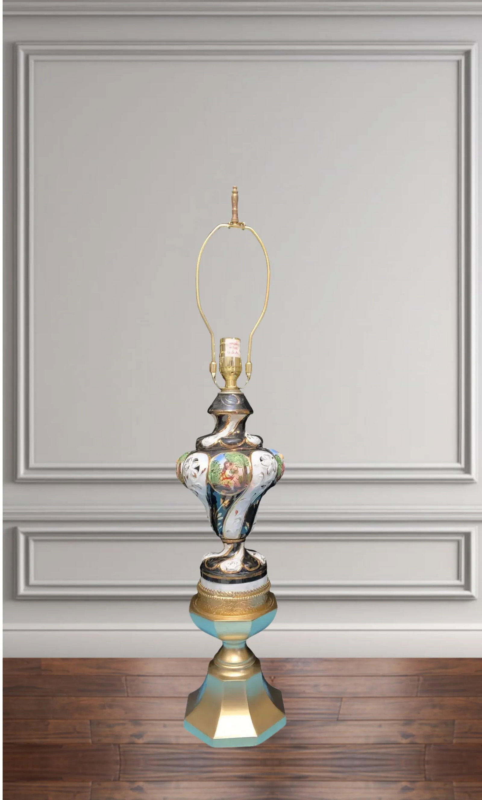 Capodimonte Porcelain Cherub Table Lamp - 2