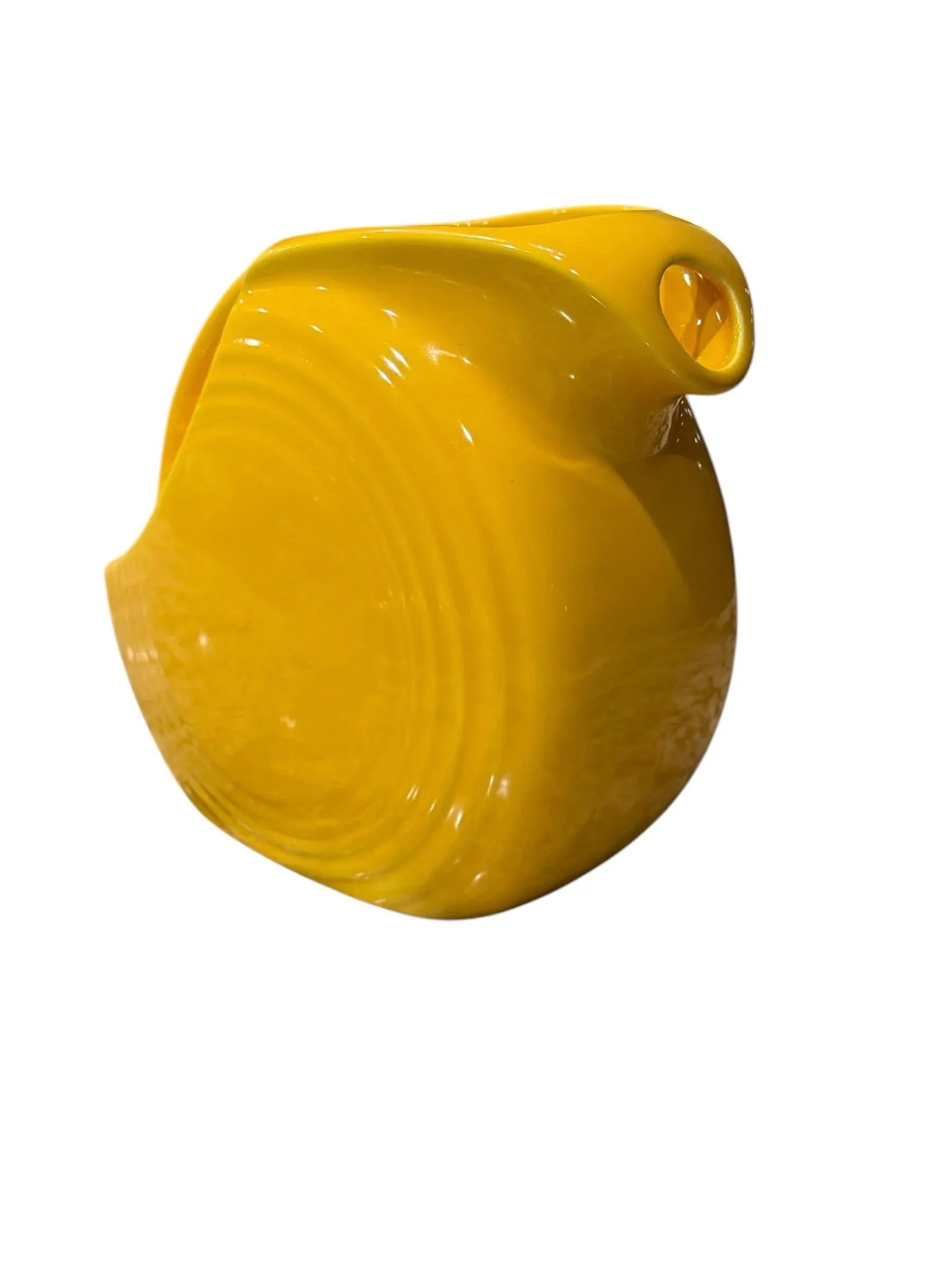 1940 Fiesta Yellow Disc Juice Pitcher - 4