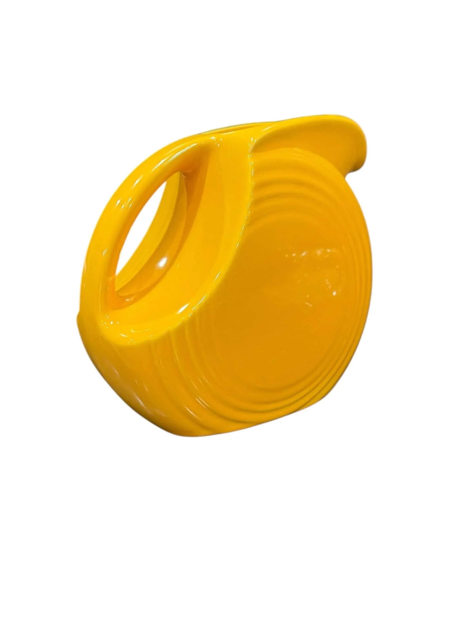 1940 Fiesta Yellow Disc Juice Pitcher - 9